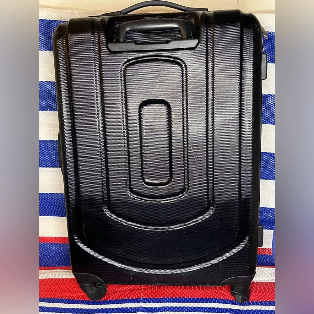 🥳✨ American Tourister Black Hardshell Max Burst Expandable 360 Spinner Suitcase